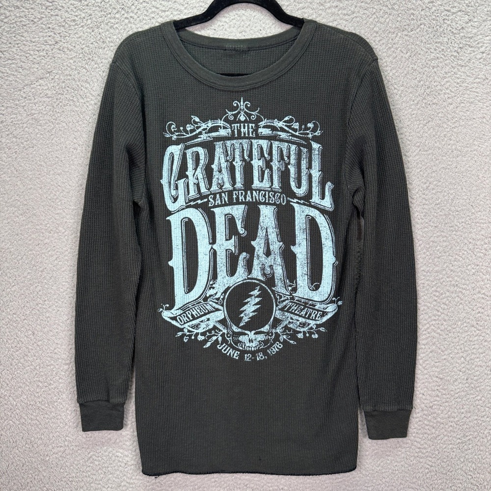 Grateful Dead Shirt Mens S Gray‎ San Francisco Orpheum Theatre Thermal Band Tee
